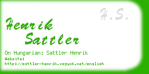 henrik sattler business card